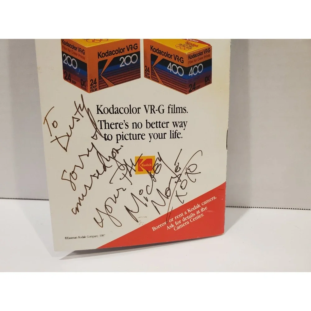 1987 Disney World Epcot Center Guide Book Signed By Mickey Mouse